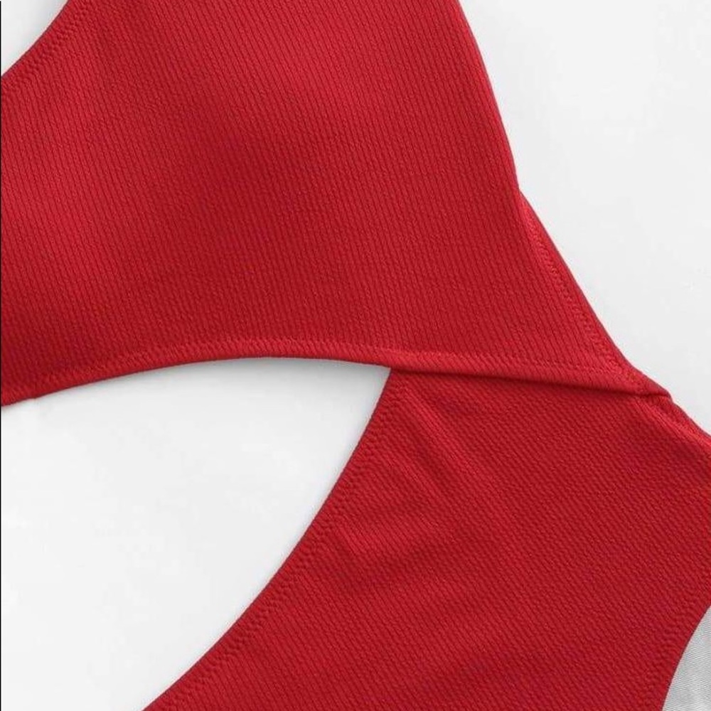 Aqua Tropic Catania Red One Piece Swinsuit - Picture 5 of 5